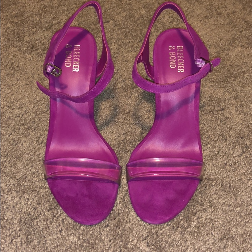 Bleecker and Bond Barney purple heels